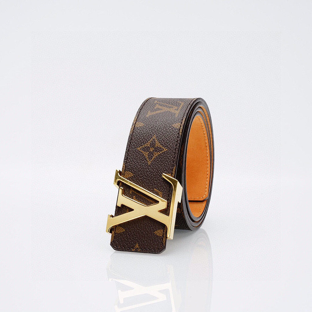 Louis Vuitton Monogram Belt with Gold Buckle