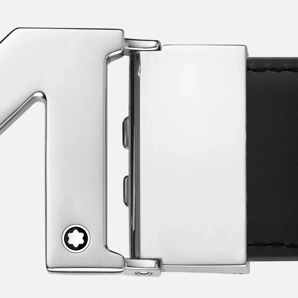 MONTBLANC M BUCKLE BLACK 35 MM REVERSIBLE LEATHER BELT